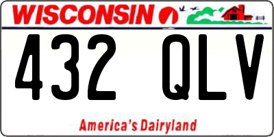 WI license plate 432QLV