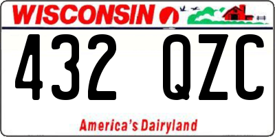 WI license plate 432QZC