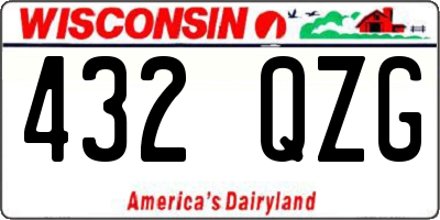 WI license plate 432QZG