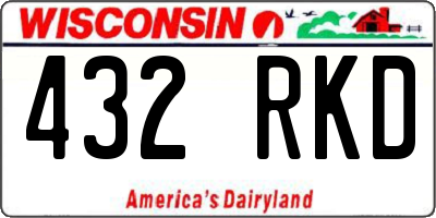WI license plate 432RKD