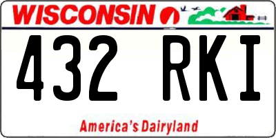 WI license plate 432RKI