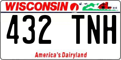 WI license plate 432TNH