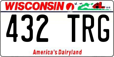 WI license plate 432TRG
