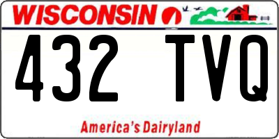 WI license plate 432TVQ