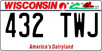 WI license plate 432TWJ