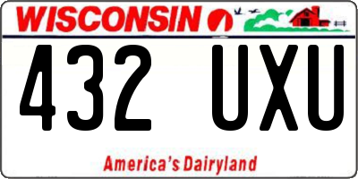 WI license plate 432UXU
