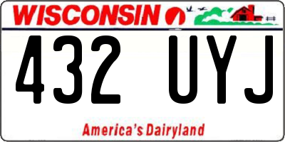 WI license plate 432UYJ