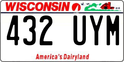 WI license plate 432UYM