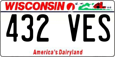 WI license plate 432VES