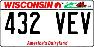 WI license plate 432VEV