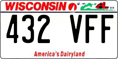 WI license plate 432VFF