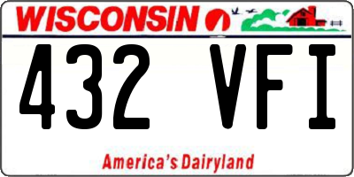 WI license plate 432VFI