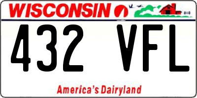 WI license plate 432VFL