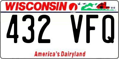 WI license plate 432VFQ