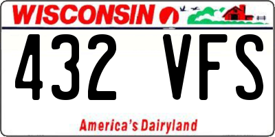 WI license plate 432VFS