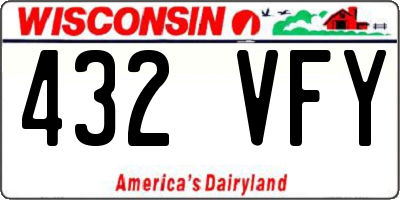 WI license plate 432VFY