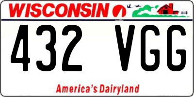 WI license plate 432VGG
