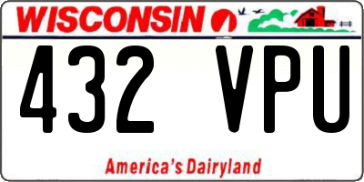 WI license plate 432VPU