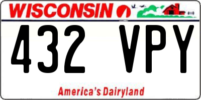 WI license plate 432VPY