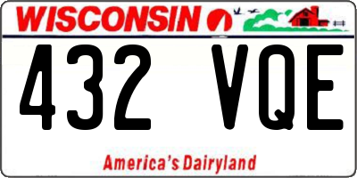 WI license plate 432VQE