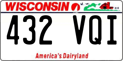 WI license plate 432VQI