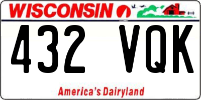 WI license plate 432VQK