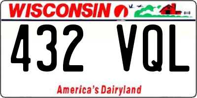 WI license plate 432VQL