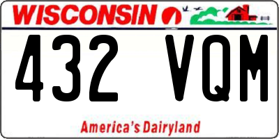WI license plate 432VQM