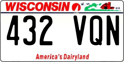 WI license plate 432VQN