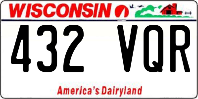 WI license plate 432VQR