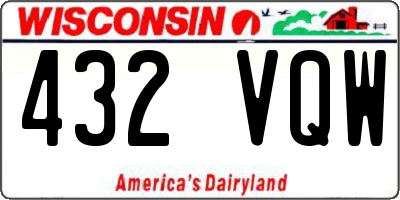 WI license plate 432VQW