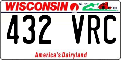 WI license plate 432VRC