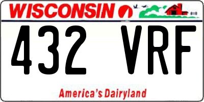 WI license plate 432VRF