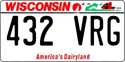 WI license plate 432VRG