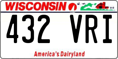 WI license plate 432VRI