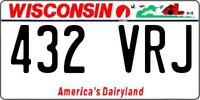 WI license plate 432VRJ