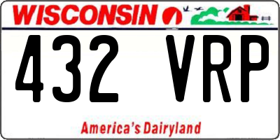WI license plate 432VRP