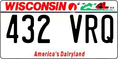 WI license plate 432VRQ