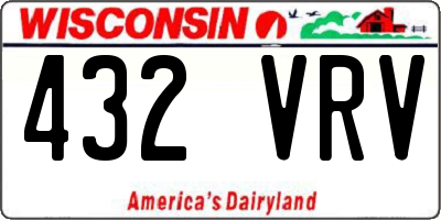 WI license plate 432VRV
