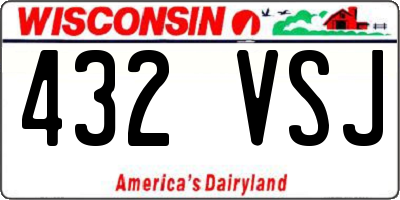 WI license plate 432VSJ