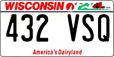 WI license plate 432VSQ