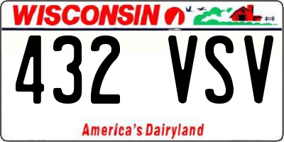 WI license plate 432VSV