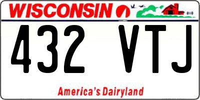 WI license plate 432VTJ