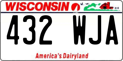 WI license plate 432WJA