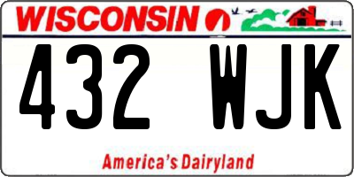WI license plate 432WJK
