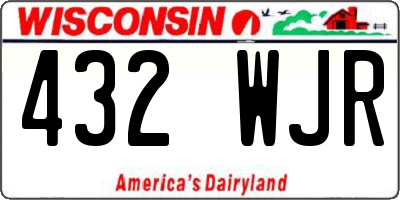 WI license plate 432WJR