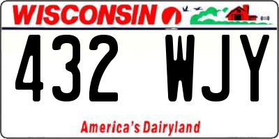 WI license plate 432WJY
