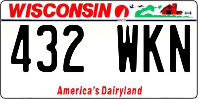 WI license plate 432WKN