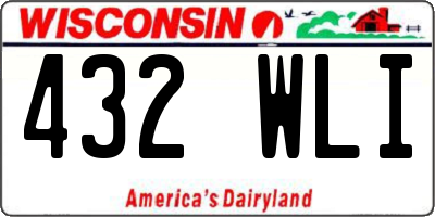 WI license plate 432WLI
