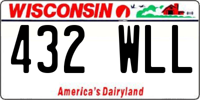 WI license plate 432WLL